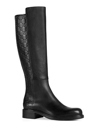 gucci liza leather knee-high boots|gucci boots customer service.